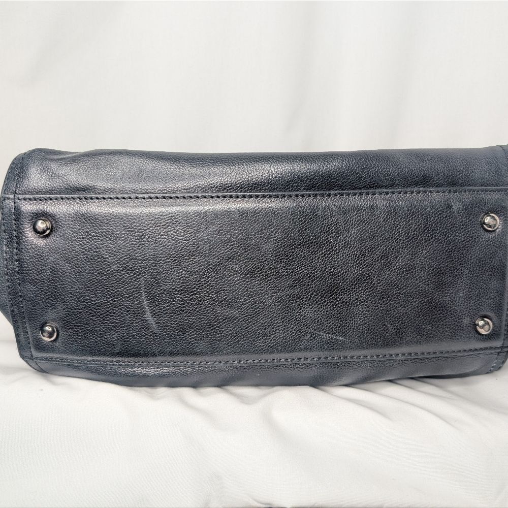 C & C Black Vegan Leather Handbag Satchel Crossbody - Picture 10 of 10